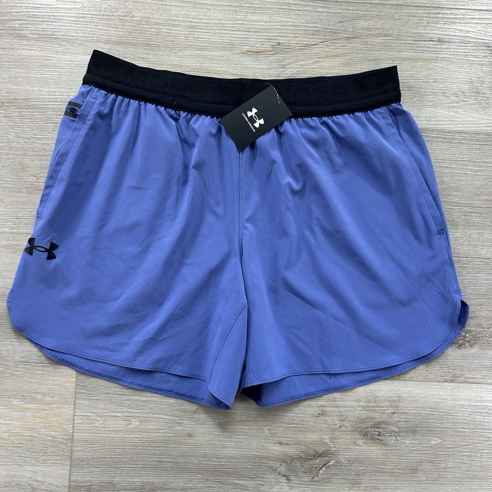 NWT Under Armour Men's XL UA Vanish Elite Shorts 1376782-561 Starlight/Black